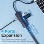 Vention Docking Station USB-C con 3xUSB, 1xRJ45 y 1xMicro-B PD, Negro TGOBB